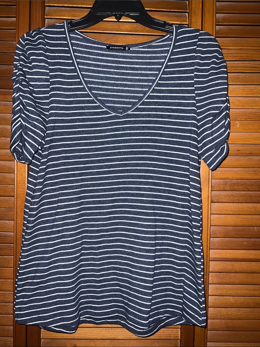 Staccato Navy and White Striped Short Sleeve Tee